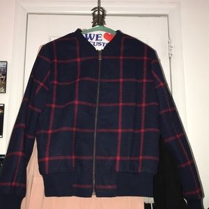 Old Navy Plaid Bomber Jacket.